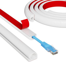 39" Side Open One Cord Hider  1/4" for Wall Mounted Tv,Extension Cable Cover t