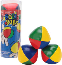 Schylling Classic Juggling Balls - Colorful Vinyl Toss-And-Catch Balls with Bead