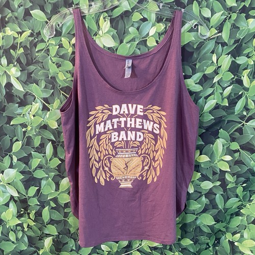 Camiseta sin mangas para mujer Dave Matthews Band XL púrpura gráfico logotipo siguiente nivel ajuste junior