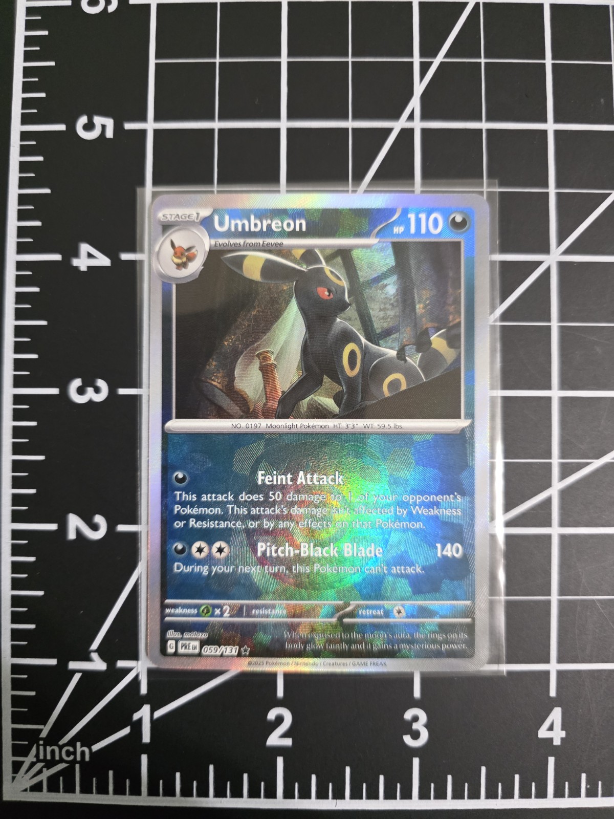 Umbreon PRE 059/131 Masterball Holo Pokemon Prismatic Evolutions NM/M