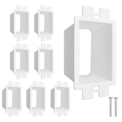 8Pcs BE12 Electrical Box Extender, 1Gang Outlet Box Extender with 16 Screws, ...