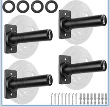 Yes4All Wall Mounted Weight Plate Holder Fit 2-inch Olympic Weight Plates 9-inch