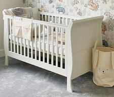 Mamas and Papas Mia Sleigh Cotbed and mattress