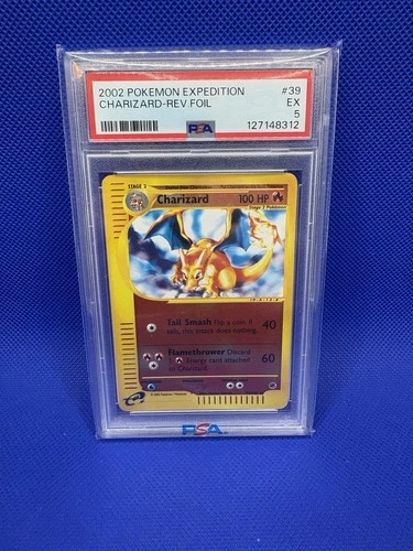 2002 POKEMON EXPEDITION #39 CHARIZARD-REV.FOIL PSA 5