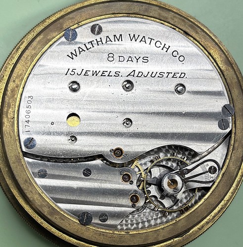 Antiguo Reloj Marítimo Waltham Ship's Cronometer 8 Días en Caja Cardán Madera 1910 - Imagen 13 de 14
