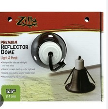 Zilla Reptile Terrarium Heat Lamps and Habitat Lighting Dome, Black 5.5 Inch