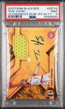 2018-19 Panini Chronicles Trae Young Jersey Auto 1/1 Black Box Rookie RC