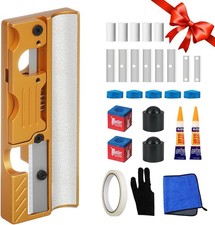 11-in-1 Aluminum Alloy Pool Cue Tip Shaper - All-in-One Pool Stick Tips Yellow