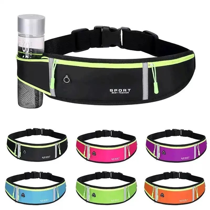Waterproof Sport Runner Waist Bum Bag Running Jogging Belt Pouch Zip Fanny Pack