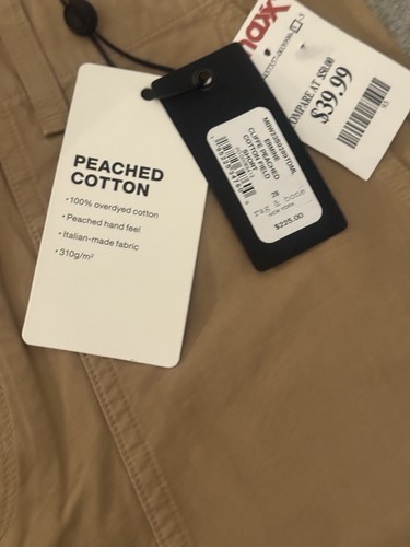 Rag & Bone Ermine Cliffe Peached Cotton Field Shorts Khaki Tan Teenager 28 NWT - Picture 2 of 5