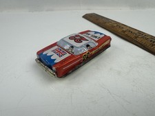 VINTAGE ENGLAND 22 RACE CAR TIN LITHO TOY FRICTION CAR JAPAN