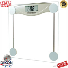 Digital Bathroom Scale LCD Display Tempered Glass 330lb High Accuracy