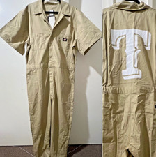 NWT Retro Dickies Short Sleeve Coveralls Workwear 33999KH XLT Khaki Beige READ 