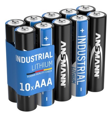10x ANSMANN 1501-0010 Lithium-Industriebatterie High Energy AAA Micro FR03 L92