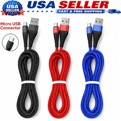 Heavy Duty Micro USB Fast Charger Data Cable Cord For Samsung LOT Android HTC LG