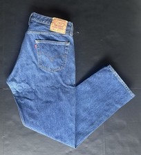 Vintage Levi's 501xx Jeans 38X33 Dark Blue USA Made Straight 90s Button Fly