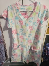 Womens Smal Zip Up Tropical Robe Adonna