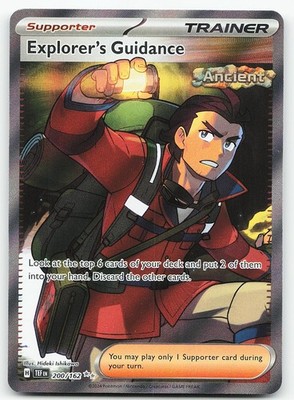 Pokemon Explorer's Guidance 200/162 Temporal Forces Ultra Rare Holo NM