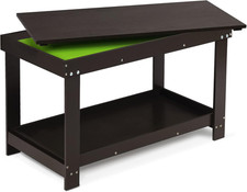 Costzon 2 in 1 Kids Activity Table W/Storage, Patented Building Block Table W/Bo