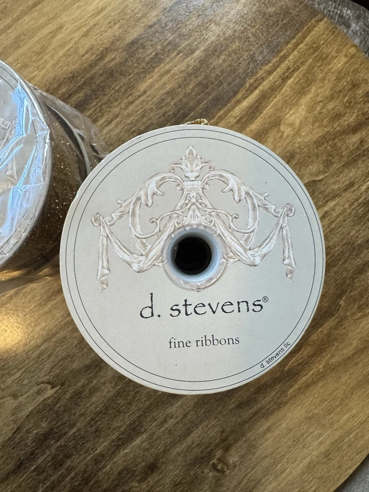 D. Stevens 2” Gold Mesh Ribbon Wired Ribbon Spools - 6 Packages NIP - Image 4 of 4