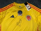 Pibe Carlos Valderrama Signed Columbia Soccer Jersey Legendary Star Beckett #3