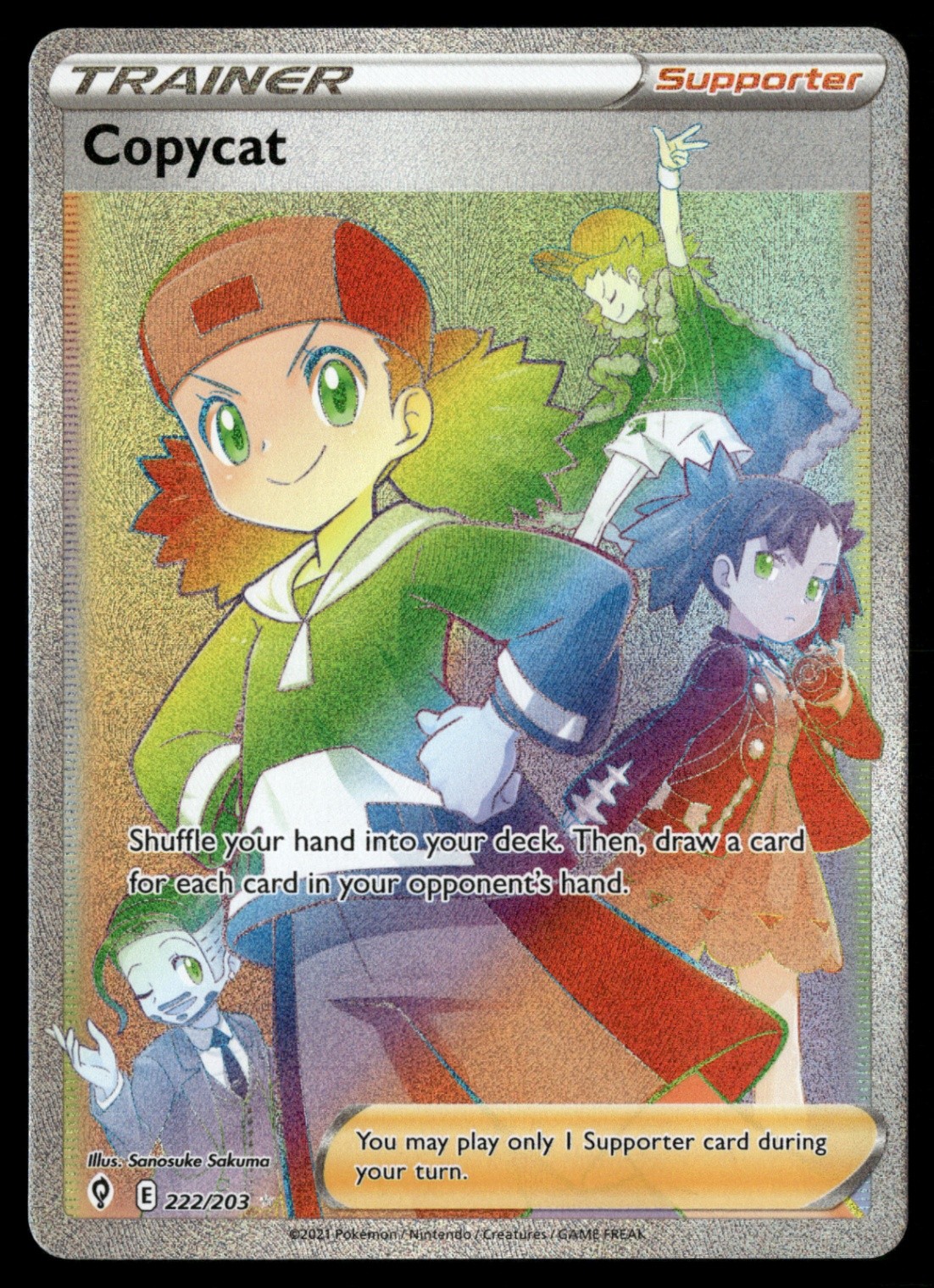 Copycat (Secret) SWSH07: Evolving Skies 222/203 Pokemon TCG