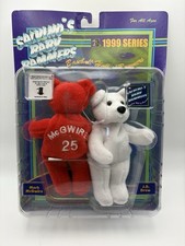 Salvino  s Baby Bammers Mark McGwire  JD Drew 1999 Series Plush Bears Set NIP 