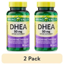 NEW TREND (2 pack) Spring Valley DHEA Dietary Supplement Tablets,50 mg,50 Count