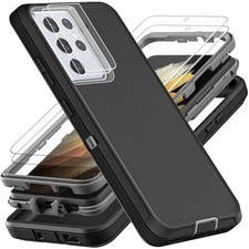 Samsung Galaxy S21 Ultra Heavy Duty 3-in-1 Case with Screen  Camera Protectors