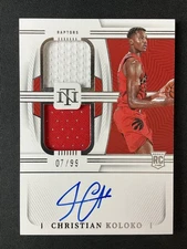 2022-23 National Treasures #RMD-CKK Christian Koloko ON-CARD AUTO PATCH /99 RC