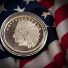Indian Head Design Silvertowne Mint Bullion-999 Silver 1 Oz Art Round  Lot #439