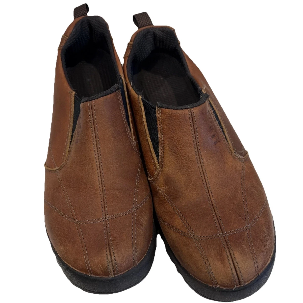 Obermain Germany Men\'s Size 42‎ Dark Brown Leather Slip On Loafers Office Casual Amazon.com | Bruno Marc Men main image 3