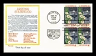 US COVER ARIZONA STATEHOOD 50TH ANNIVERSARY FDC BLOCK OF 4 RAINBOW CACHET