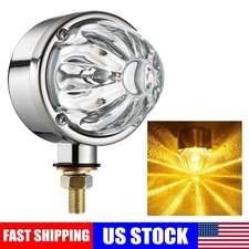 1x Glass Watermelon Light Single-Face Amber LED Turn Signal Marker Light Clear