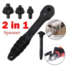 2 in 1 Drill Chuck Ratchet Two-head Spanner Key Drill Chuck Ratchet Wrench Tool
