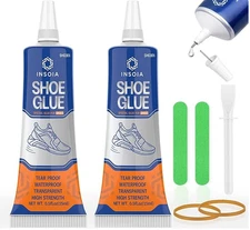 Shoe Glue Sole Repair Kit, Heavy Duty Shoe Adhesive, Waterproof, Flexible, Clear