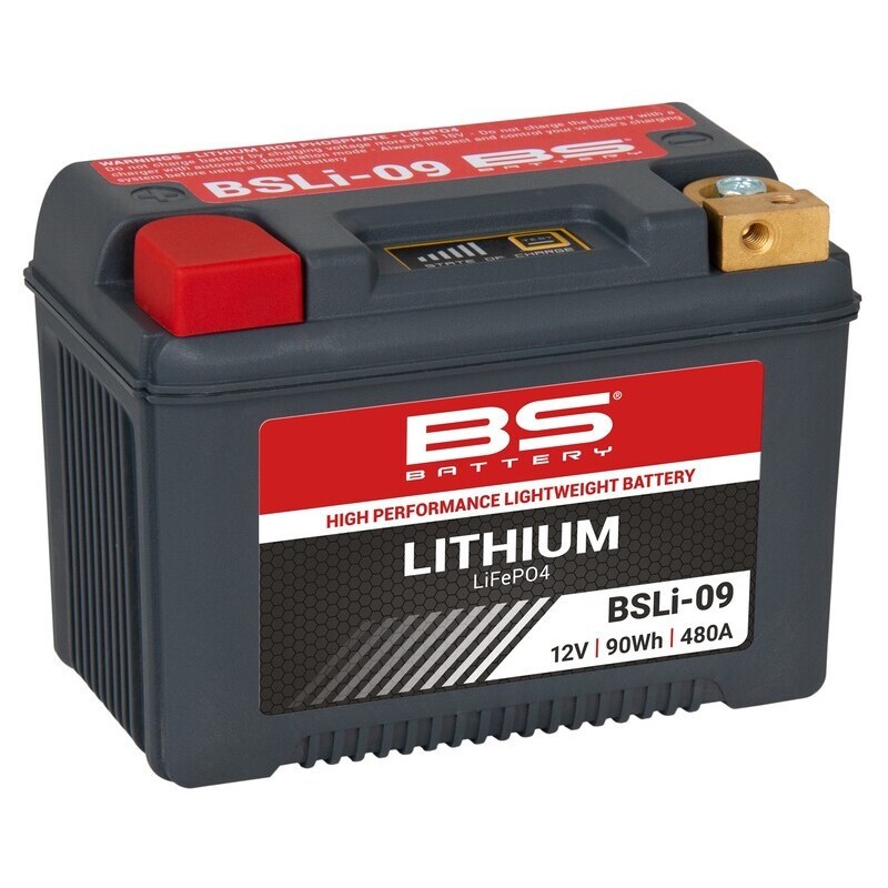Batterie BS BATTERY Lithium-Ion BSLI-09 idéale pour l'hivernage et démarrage à froid