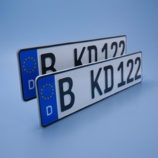 2 KFZ Kennzeichen Wunschkennzeichen 460x110mm Nummernschild Autokennzeichen DHL