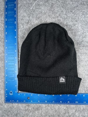 RBX Hat Beanie Mens One Size Black Knit Acrylic Stretch Winter Casual Warm