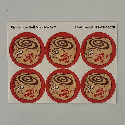 Trend Cinnamon Roll Scratch 'n Sniff Sticker Sheet ''How Sweet It Is!'' T-83628