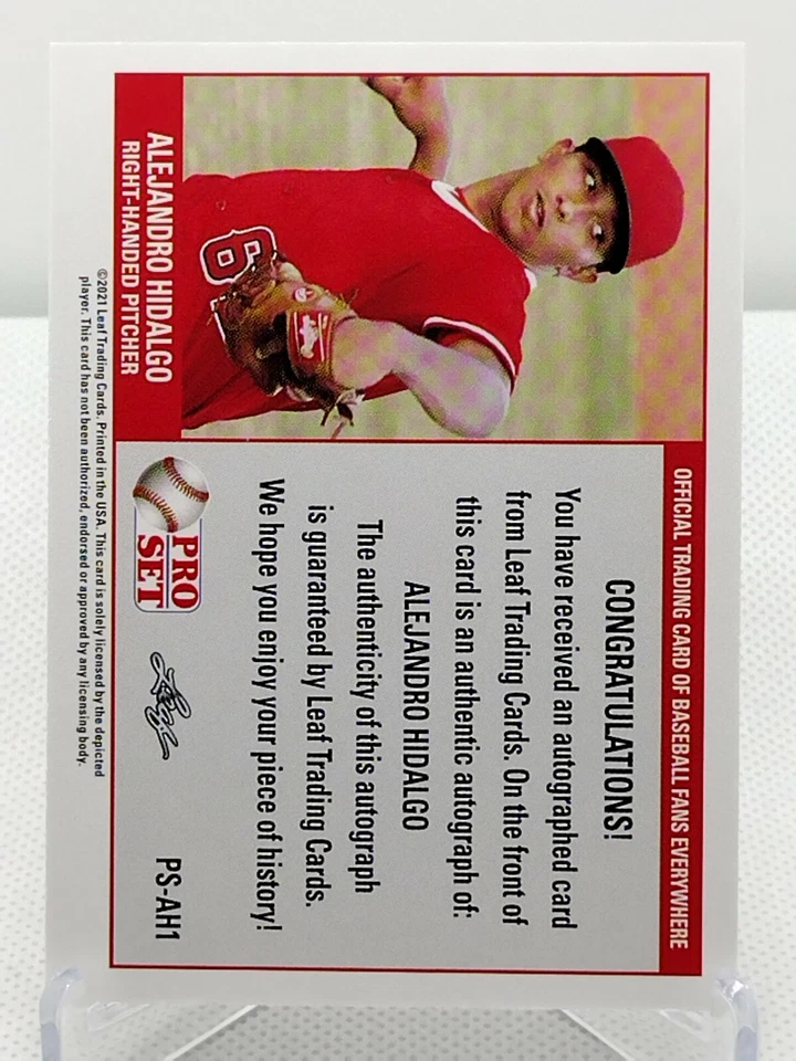 Alejandro Hidalgo Auto RC Green Parallel 2021 Leaf Pro Set Los Angeles Angels - Image 2 of 2