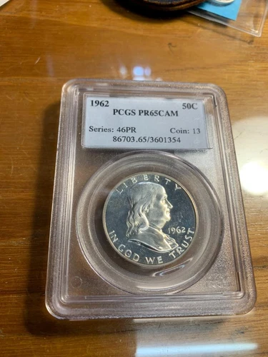 1962 Franklin Half Dollar PCGS Proof 65 Cameo  SKU# 34369