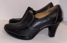 Sofft Dress Heels Womens 9M Pumps Black Leather Round Toe Casual