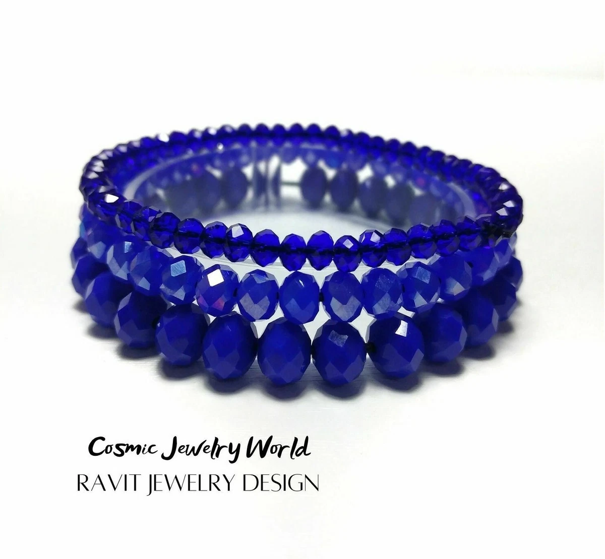Royal blue crystal deals bracelet