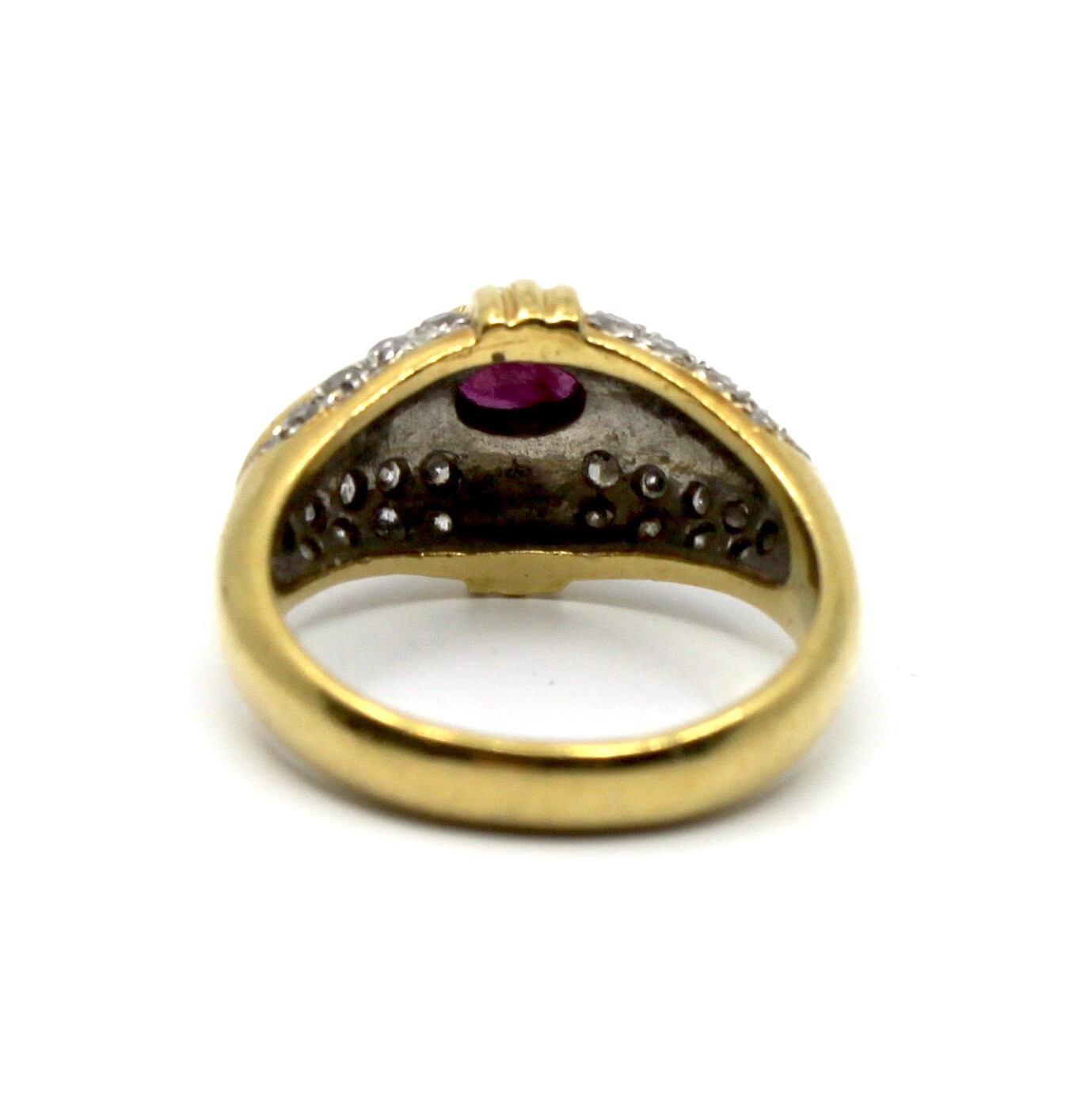 Natural Ruby and Diamonds Statement 18k Yellow Go… - image 11