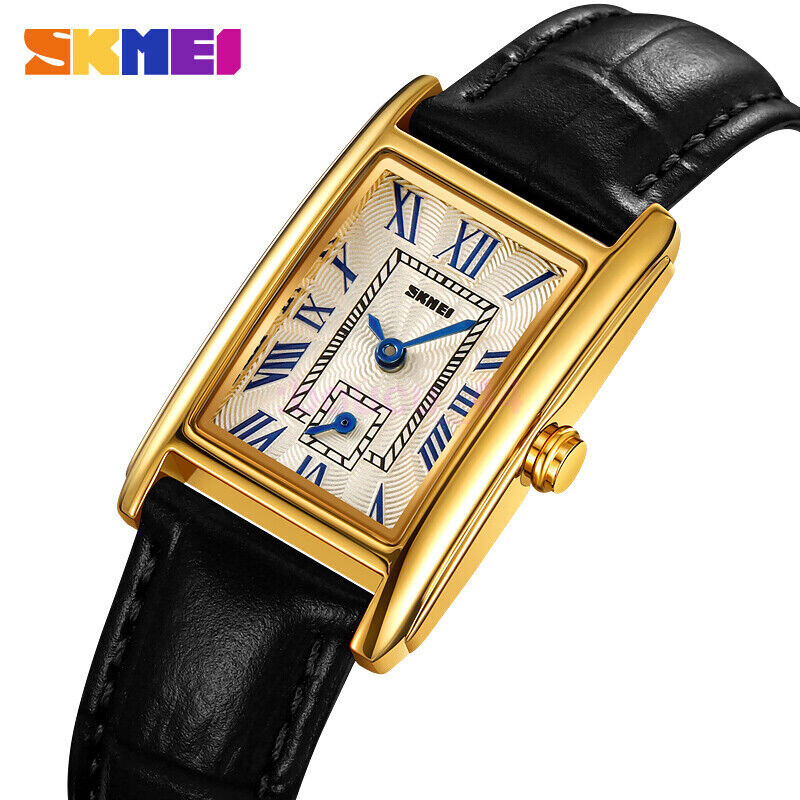 NEW SKMEI Women Watch Subdial Leather Wristwatch Roman Numerals Watches HOT