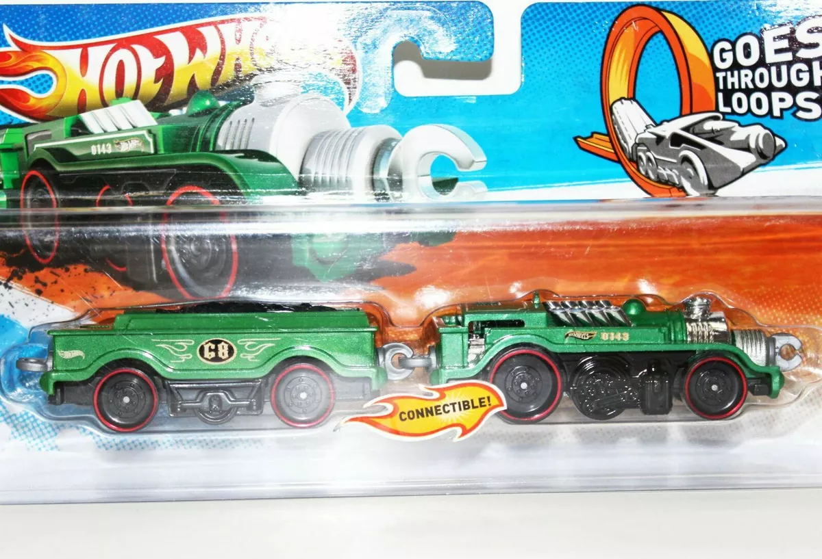 Hot Wheels Connectible Super Stoker Green Steam Engine Train Rapid Transit  0143