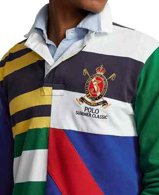 Ralph Lauren Polo Shirt Mens Summer Classic Fit Rugby Crest
