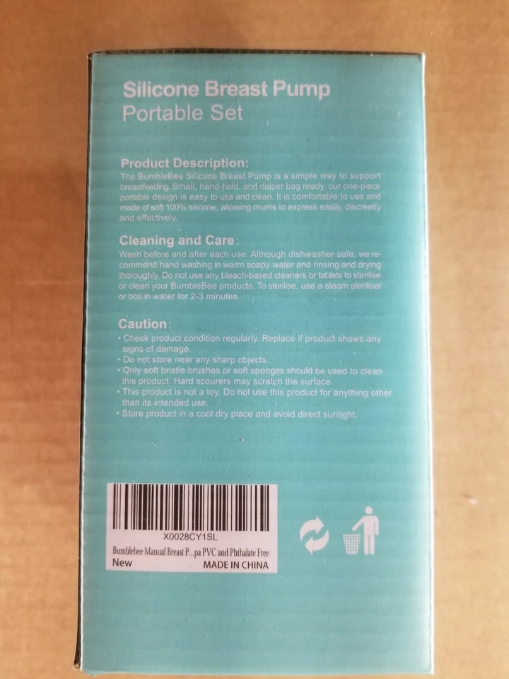 Extractor de leche manual de silicona BumbleBee conjunto portátil 90 ml "tapón cardíaco" Foto 4 de 4