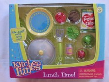 Kitchen Littles Lunch Time Set Barbie Food Pan Hamburger Potato Chips Lemonade